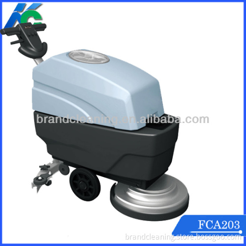 Battery type compact floor scrubber